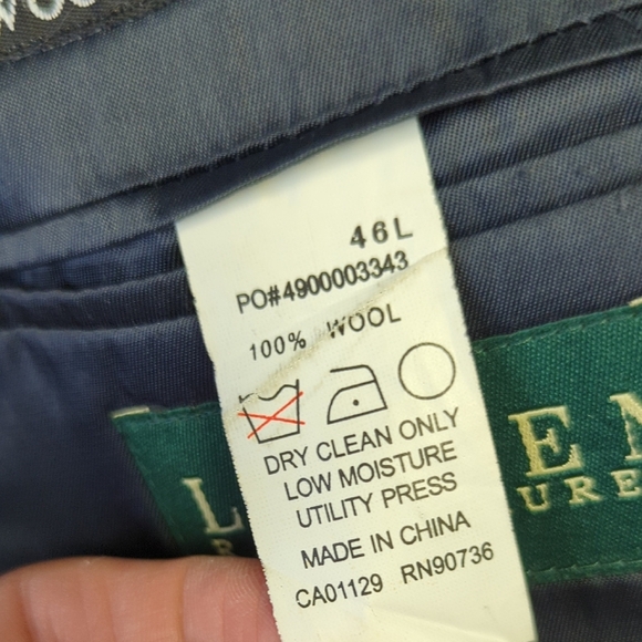 19923 Lauren Ralph Lauren Houndstooth Wool Blazer size 46L preppy Business casua - Picture 11 of 12